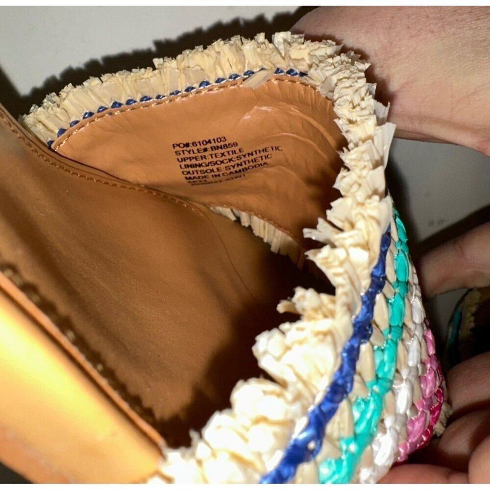 J.Crew Factory Woven Mule Heels Size 11 - Picture 8 of 8